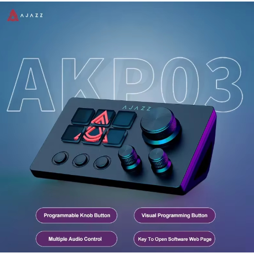 Ajazz AKP03E Programmable Macro Keyboard 12 Keys Mechanical Gaming ...