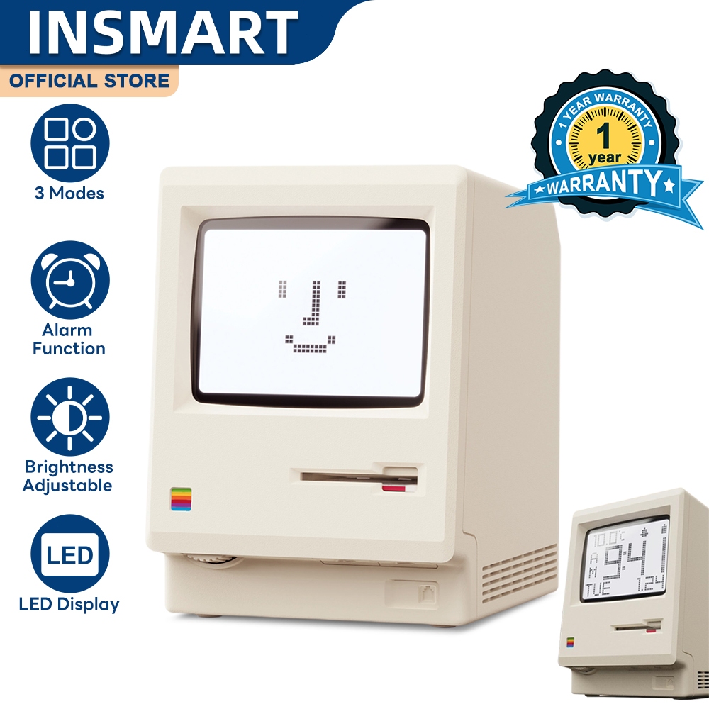 INSMART Multifunctional Timer Clock, Retro-Style Computer Desktop Clock ...