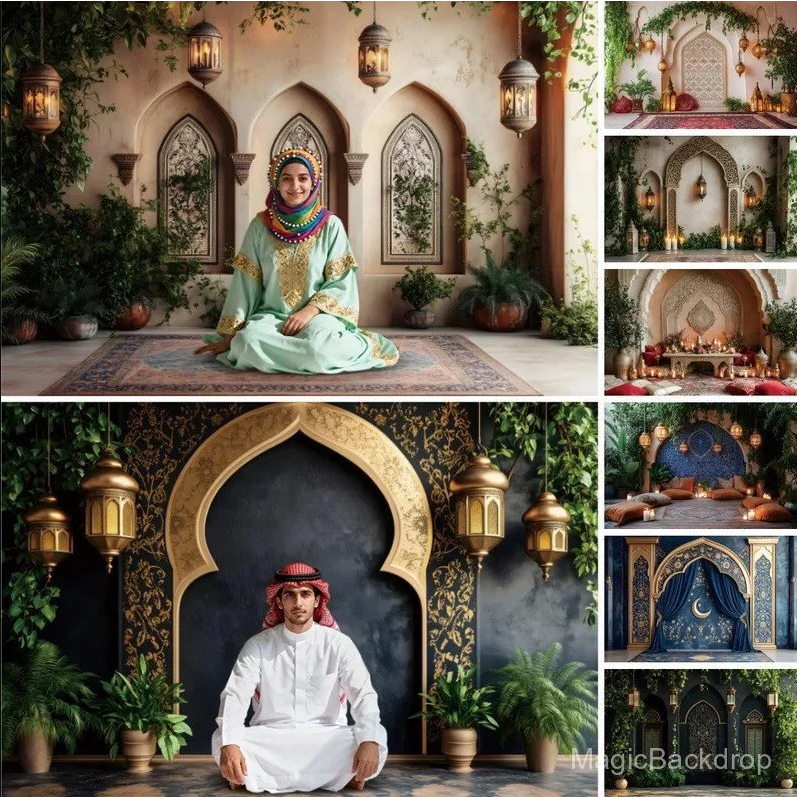 7X5FT Polyester fabric Moroccan Palace Photography Backdrop Medieval ...