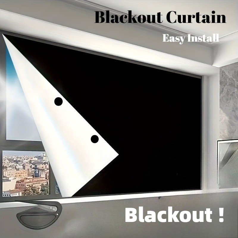 Removable Blackout Curtain Portable Travel Curtain Dark Window Film ...