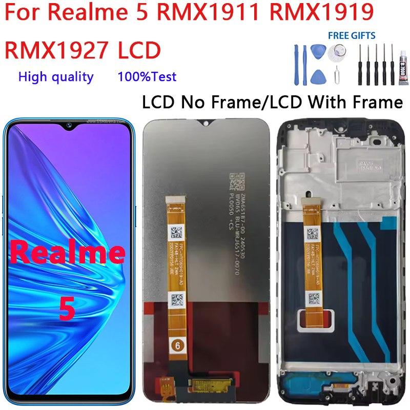 For Realme 5 RMX1911 RMX1919 RMX1927 LCD Display Touch Screen Digitizer ...