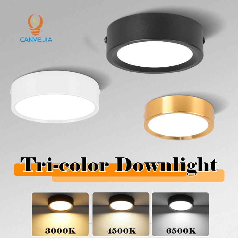 Tri Color Downlight LED Ceiling Light Surface Mounted Spot Lights 3W 5W ...