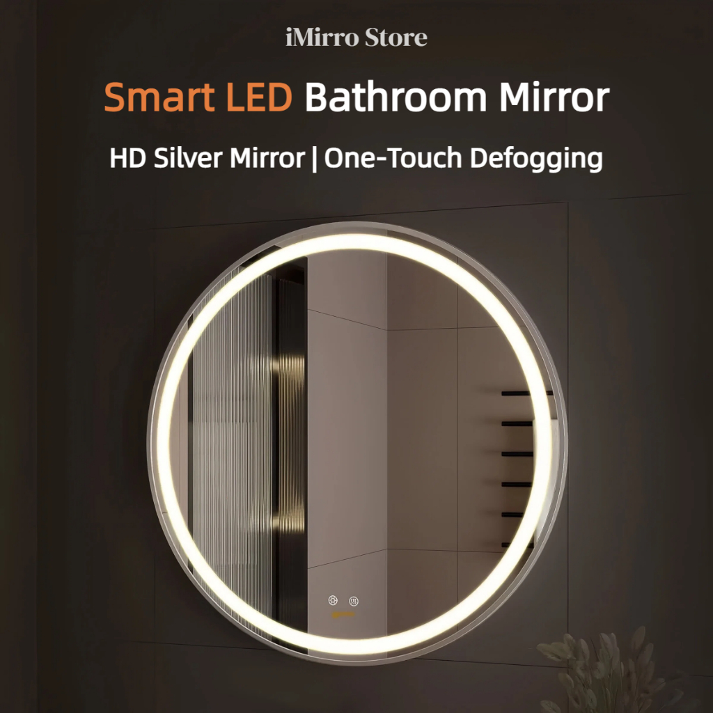 [Ready Stock] iMirro Smart LED Round Bathroom Mirror Wall LED Mirror ...