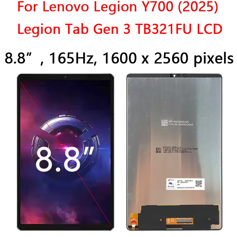 For Lenovo Legion Y700 (2025) Legion Tab Gen 3 TB321FU LCD Display