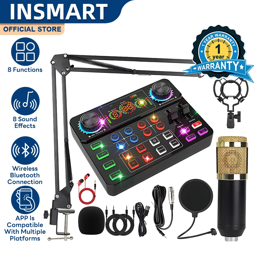 INSMART Sound Card Set Multi-Functional With Intelligent Noise ...