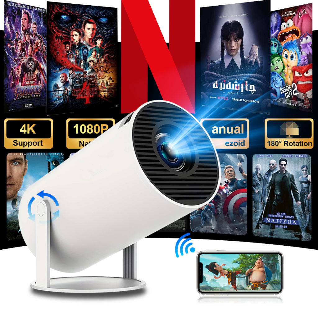 ANYTROX mini portable projector supports 1080p resolution, HDMI ...