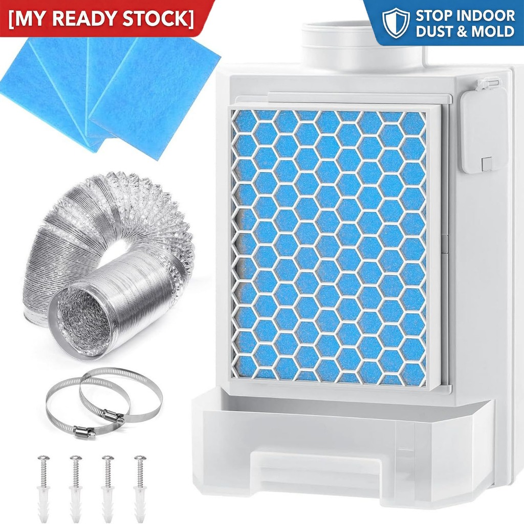 [MY Stock] Indoor Dryer Vent Kit, Stainless Steel Screen Filter ...