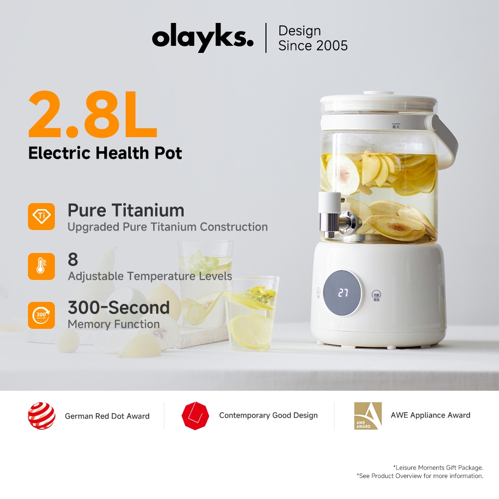 Olayks 2.8L Health Pot, 8-in-1 Smart Health Kettle with Temperature ...