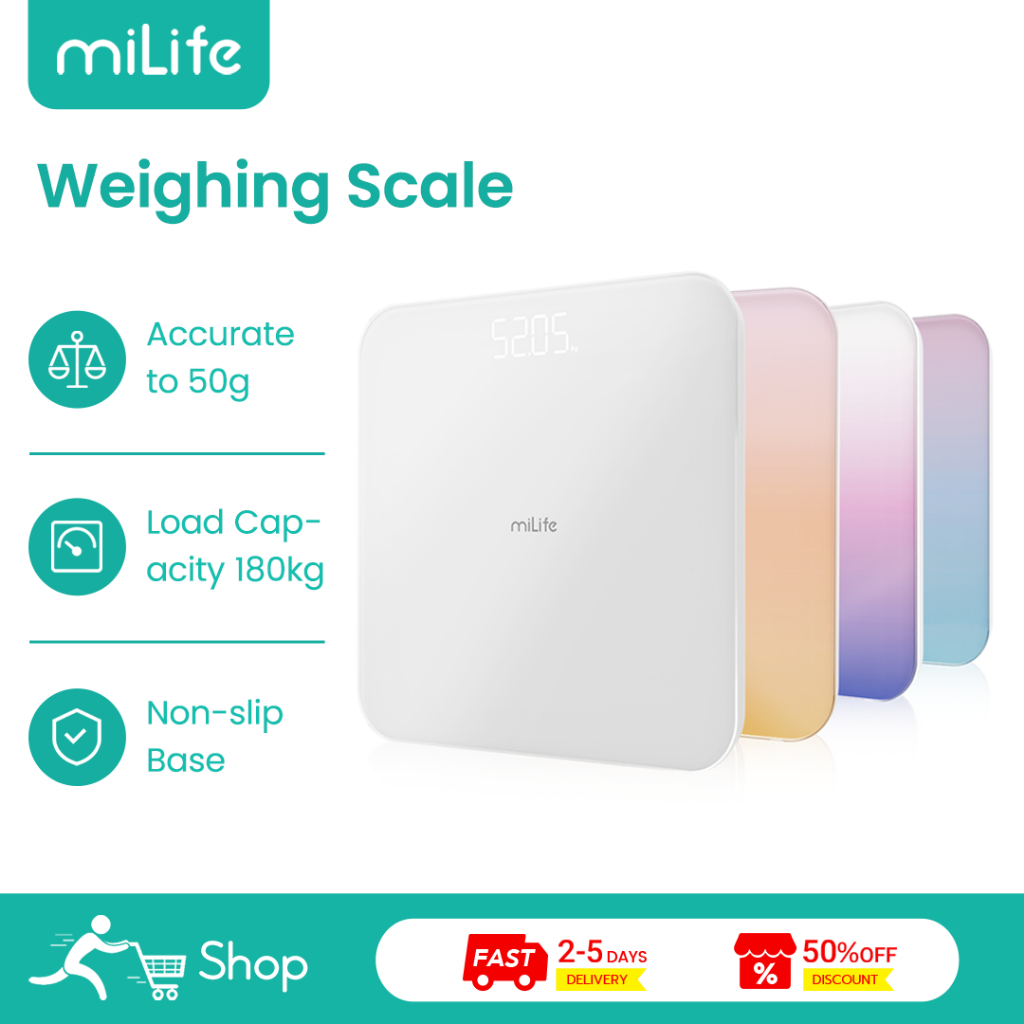 MiLife Weight Scale S20 Accuracy 50 Grams 5kg~180 kg LCD Screen ...