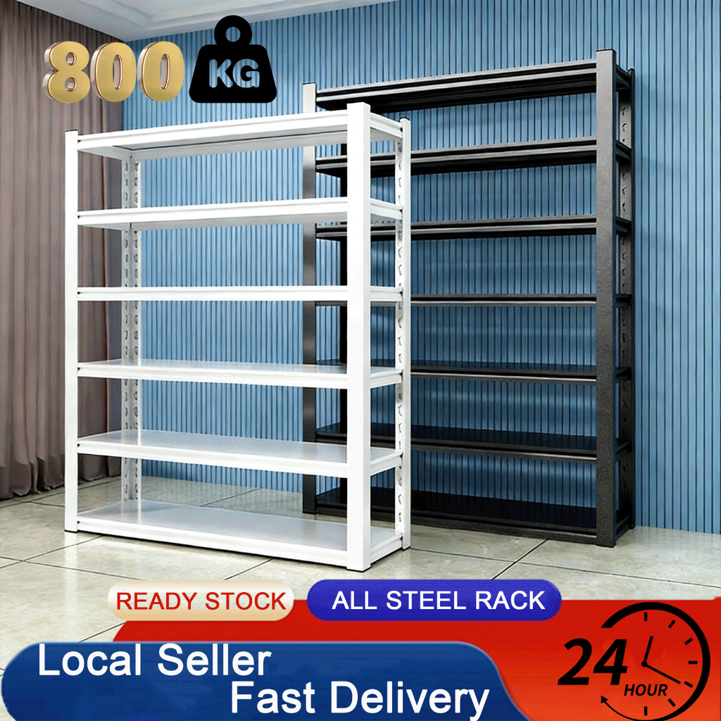 3/4/5/6Tier Heavy Duty Metal Shelf Boltless Rack Adjustable Home ...
