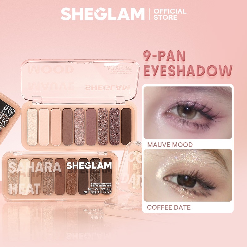 SHEGLAM Mauve Mood Eyeshadow Palette Matte Velevty Blendable Soft Eye ...