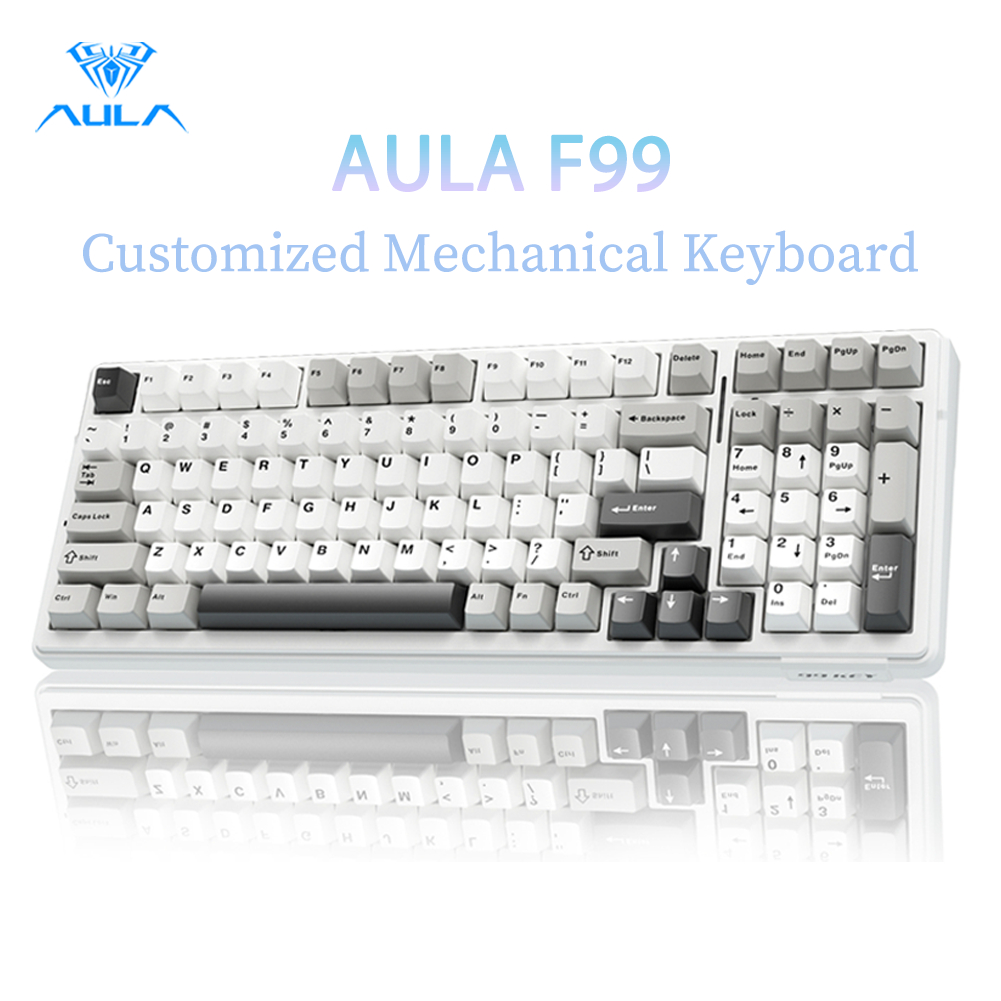 AULA F99 Customized Mechanical Keyboard 99 keys The Three Mode ...