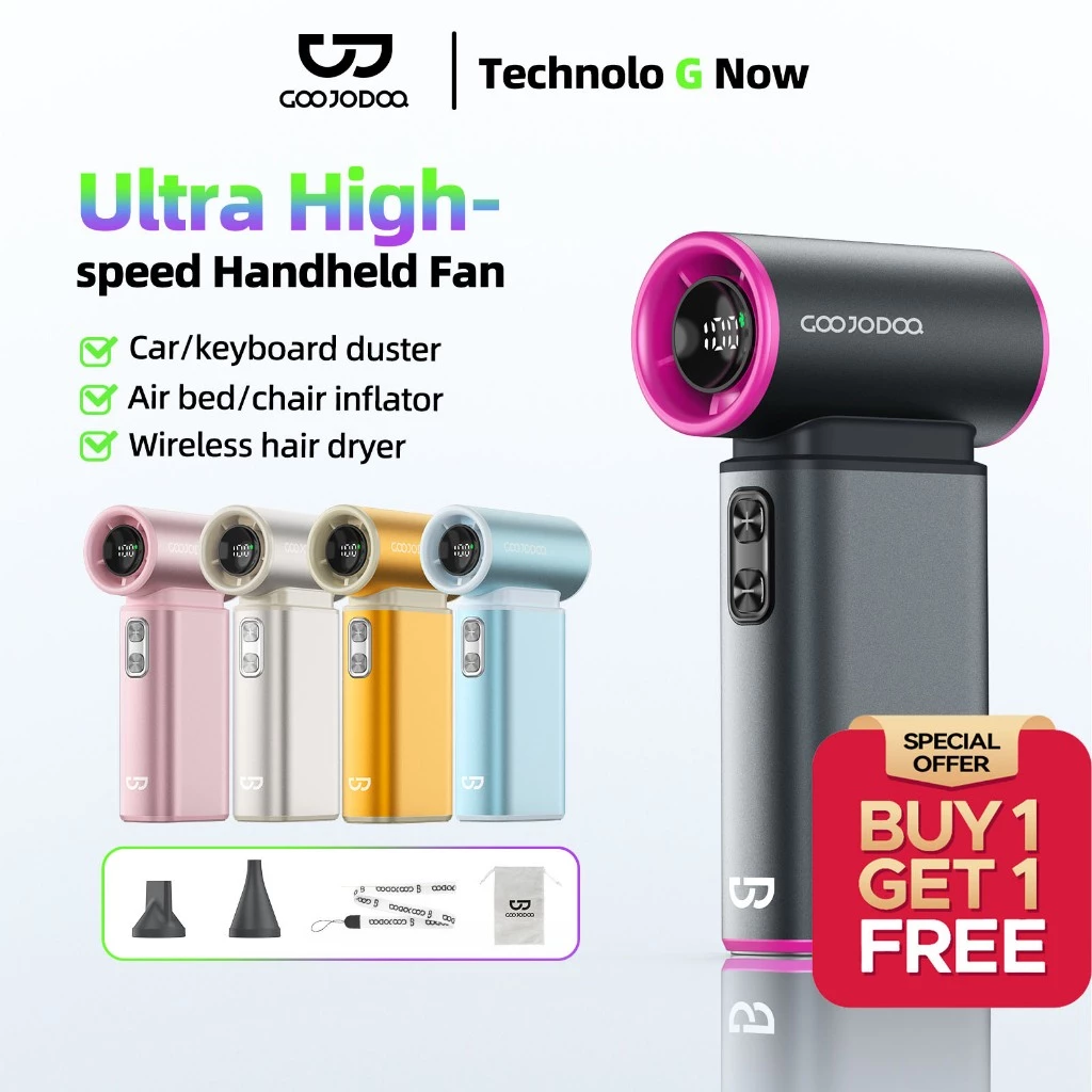 GOOJODOQ Turbocharged Handheld Mini Fan