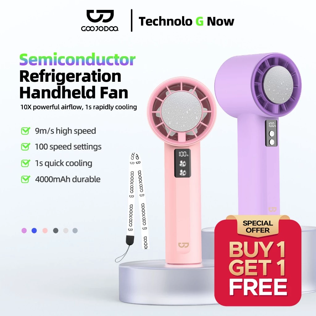 GOOJODOQ Turbocharged Handheld Mini Fan