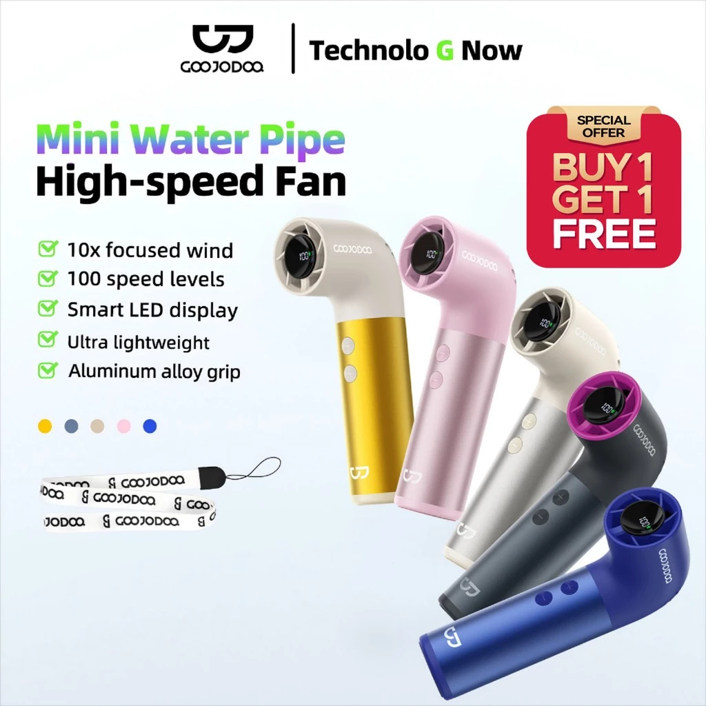 GOOJODOQ Turbocharged Handheld Mini Fan
