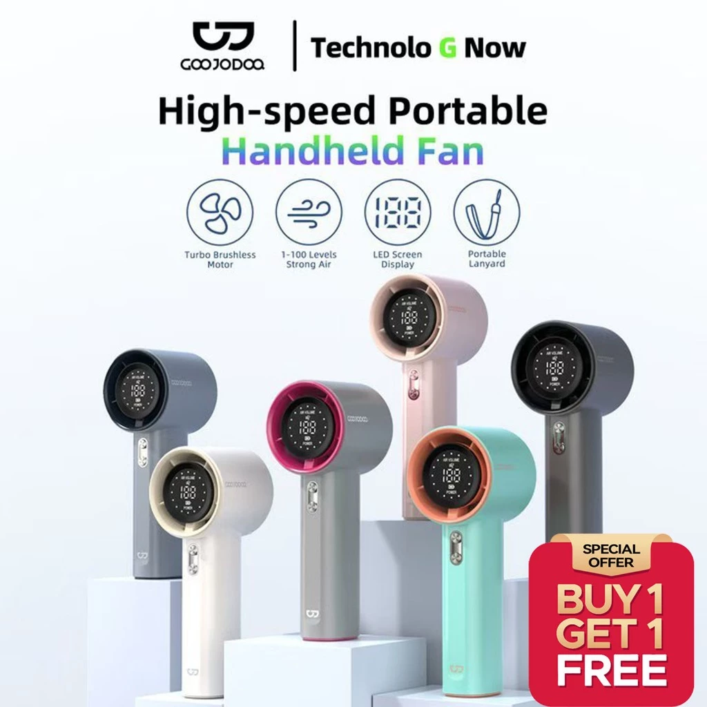 GOOJODOQ Turbocharged Handheld Mini Fan