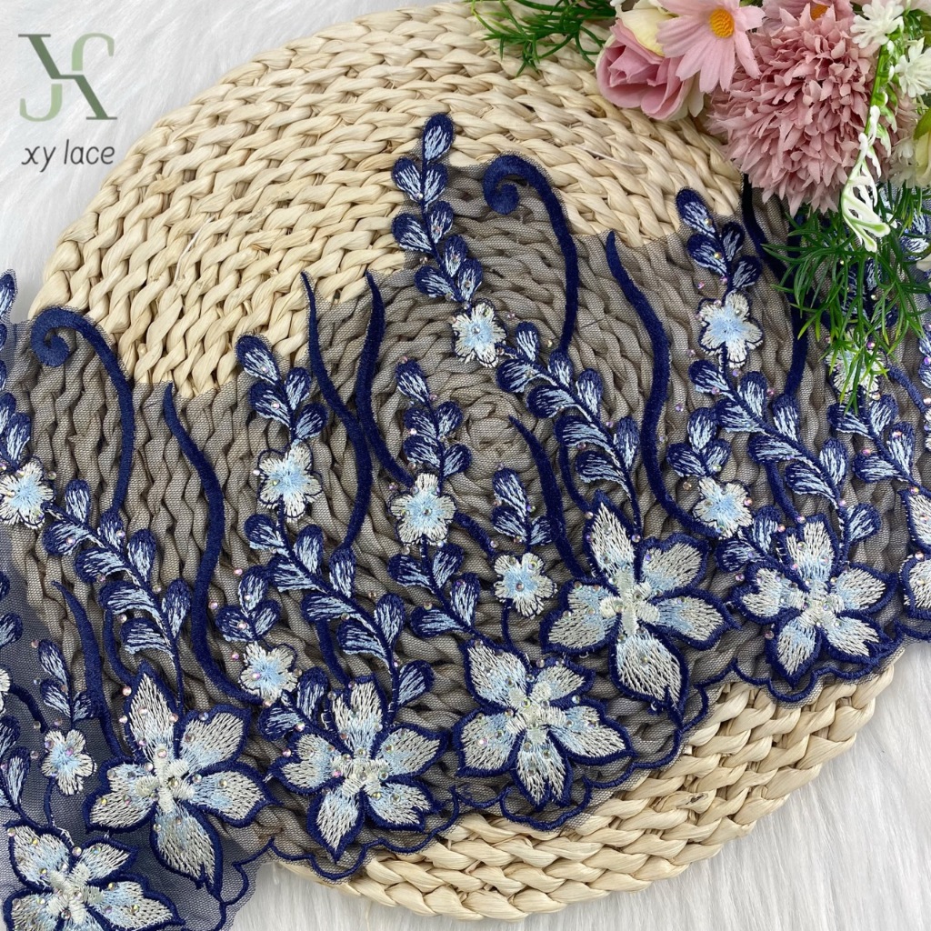 classic embroidery border lace bridal lace veil lace trim raya baju ...
