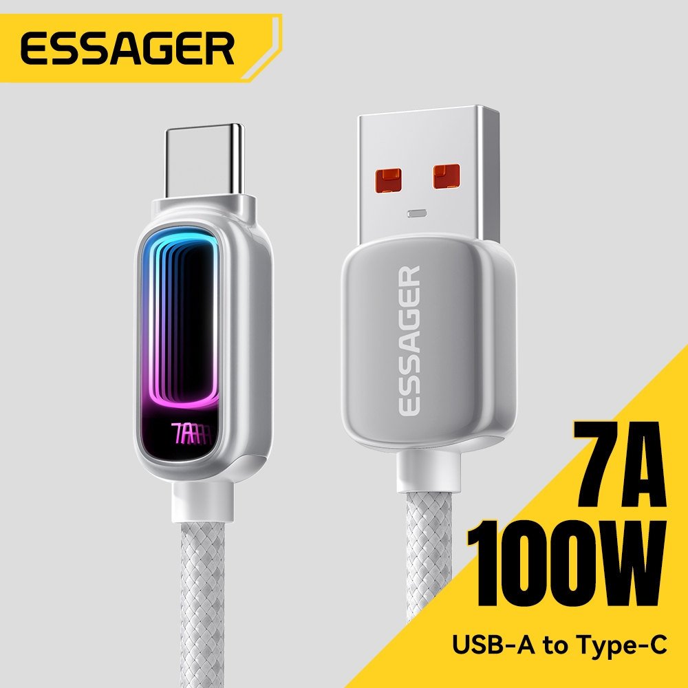 Essager 7A USB-A to Type-C Fast Charging Cable Multi-color Dynamic ...