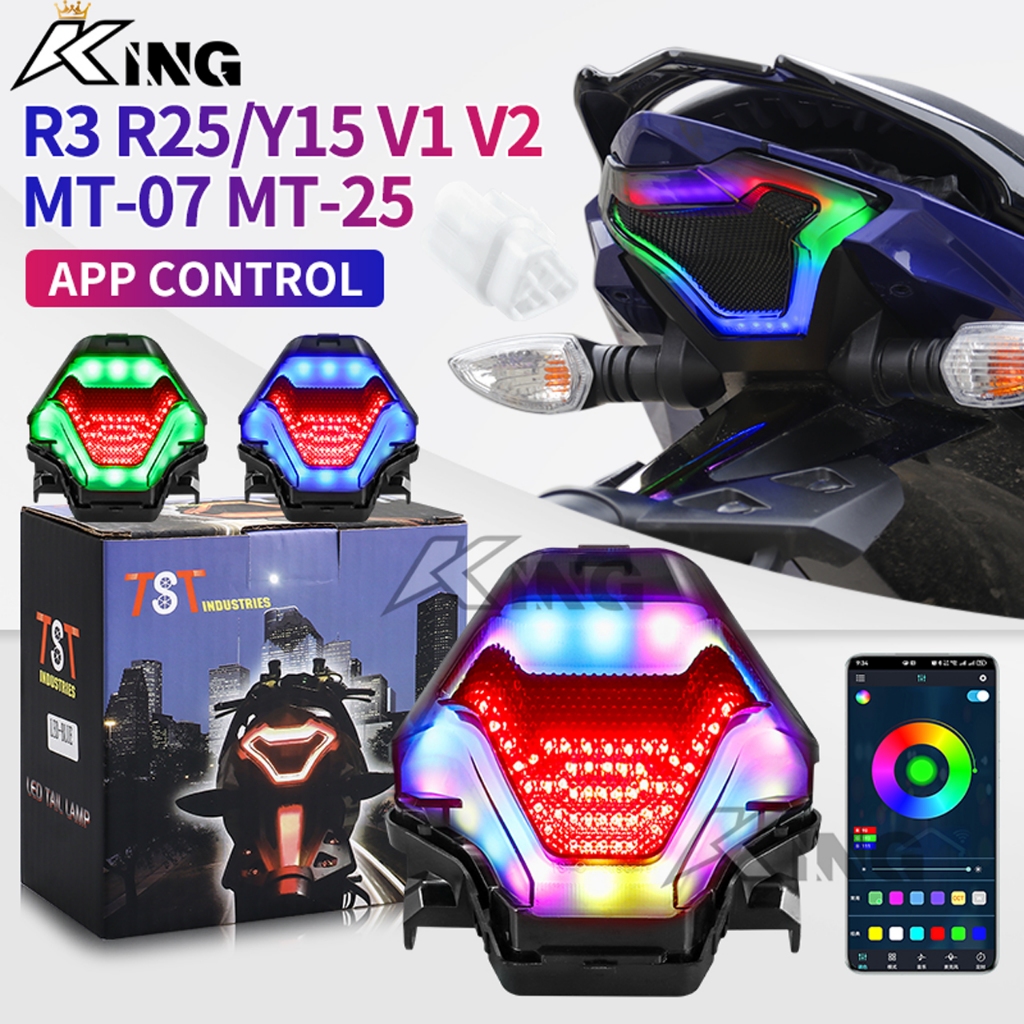 TST Y15 V1 V2 LAMPU BELAKANG APP RGB (SIAP SIGNAL) / TST TAIL LAMP WITH ...