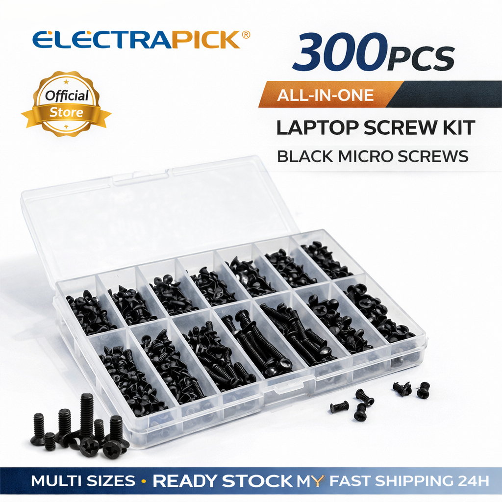 Electrapick Laptop & PC Repair Screws Kit M2–M3 | Universal Black ...