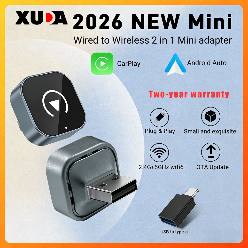 XUDA【Five-year warranty】2026 New Carplay Adapter Android Auto Wireless ...