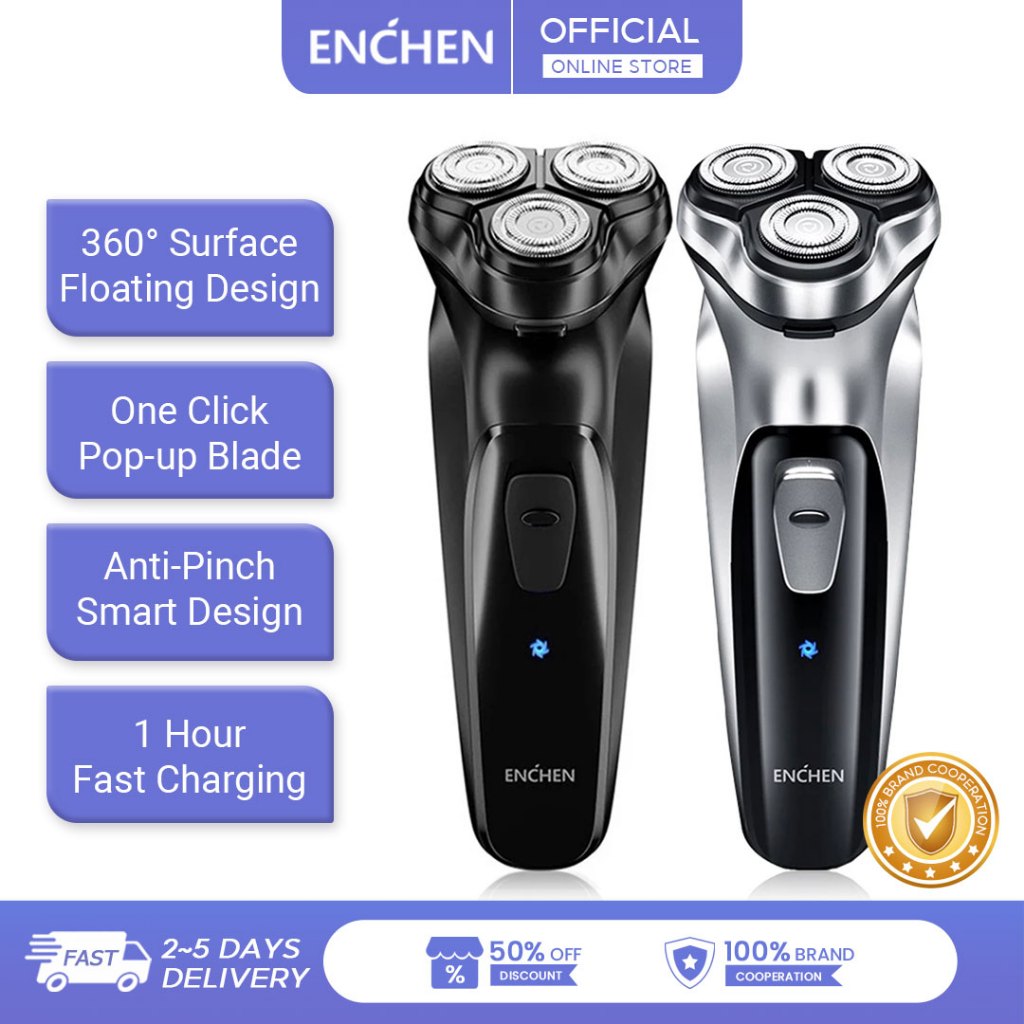 Enchen BlackStone 3D Electric Shaver Razor Men Washable Type-C ...