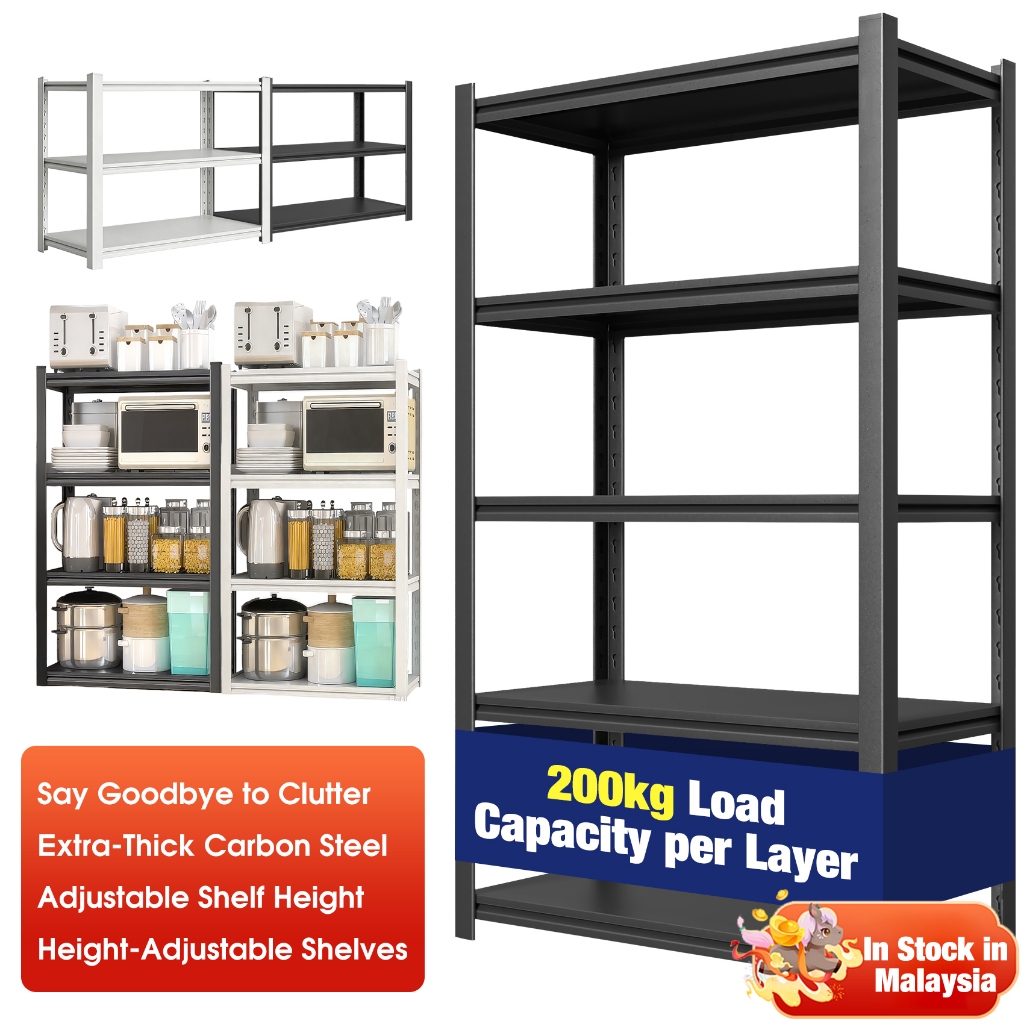 KING GLOBAL Rust-proof Carbon Steel Boltless Multifunctional Storage ...