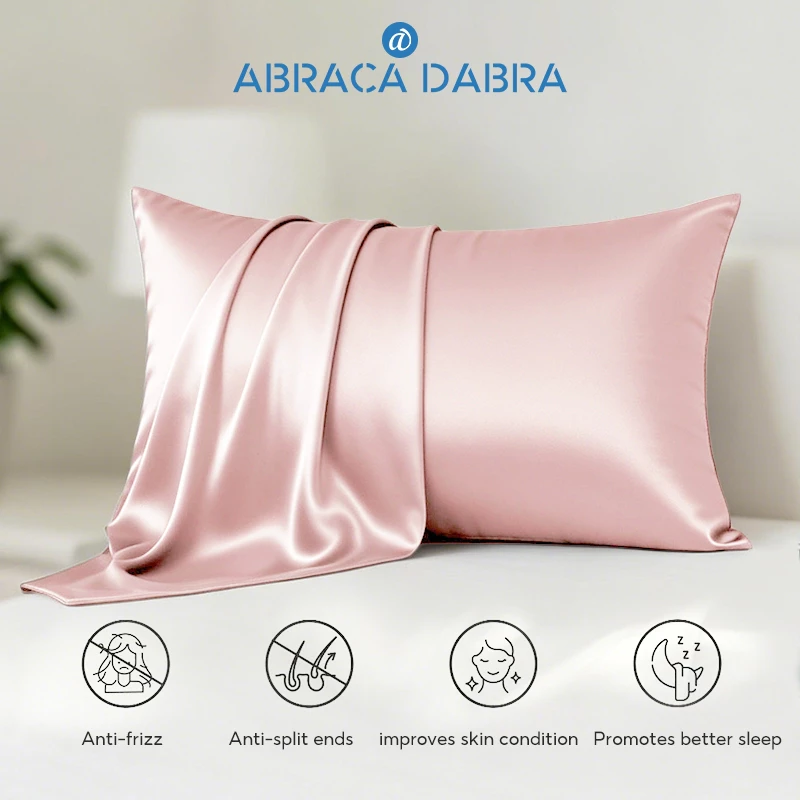 Sarung bantal satin warna pink