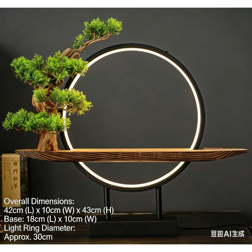 New Style Decorative Ornaments Elegant Noble Desktop led Light Ring ...