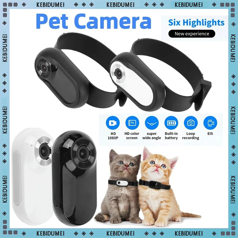 Pet Collar Camera HD 1080p Mini Sports Camera With Screen Video ...