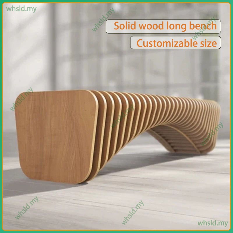Nordic Solid Wood Bench Sliced Bench Log Simple Bench B & B Creative ...