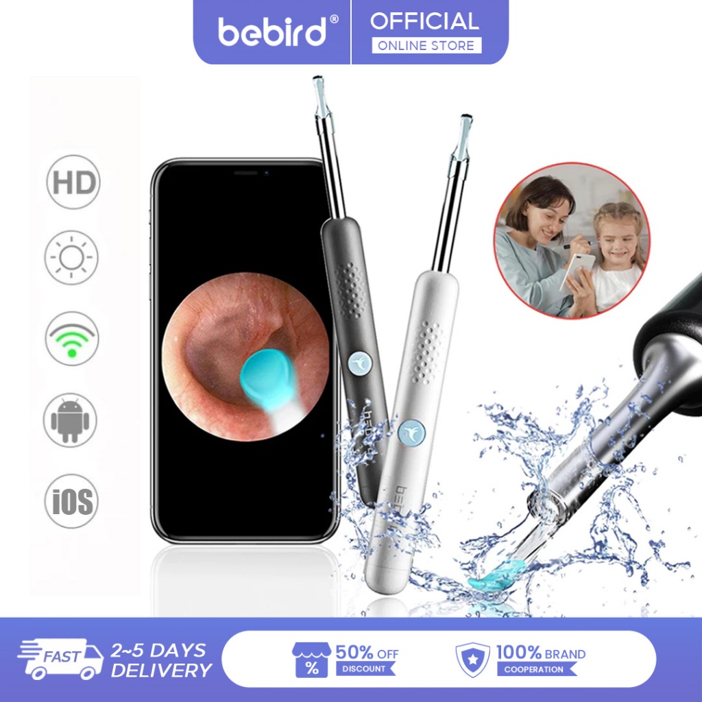 Bebird R1 Otoscope Smart Visual Ear Cleaner Ear Wax Remover Vacuum Ear ...