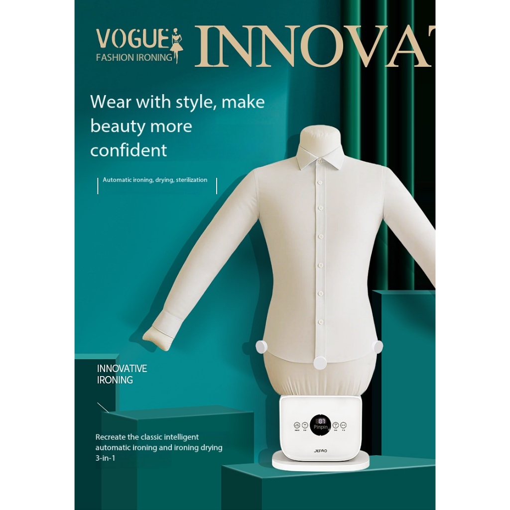 Automatic Ironing Machine, 1400W Foldable Steam Iron, 109 Pores ...