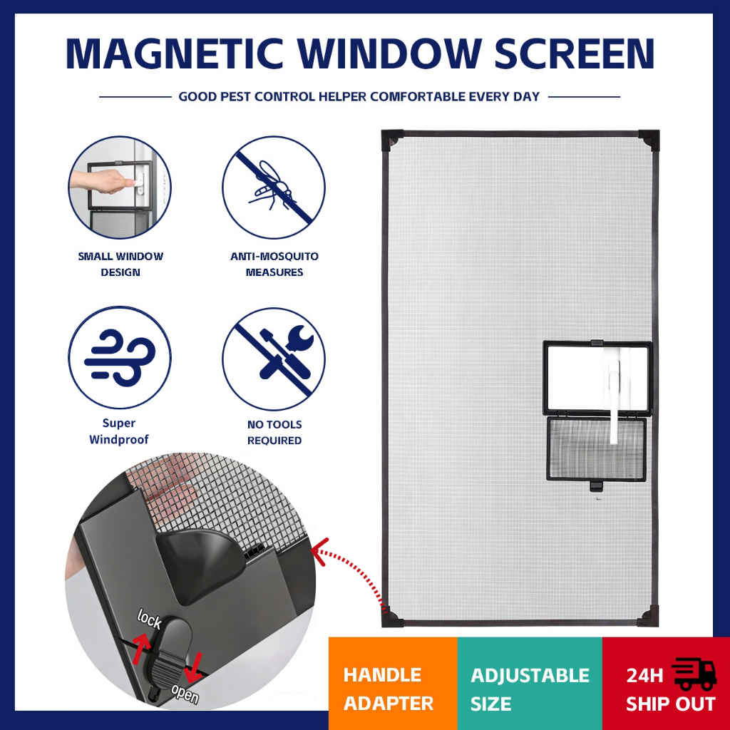 【Full Set】Kyoca (Patented Lock) DIY Magnetic Mosquito Net Adjustable ...