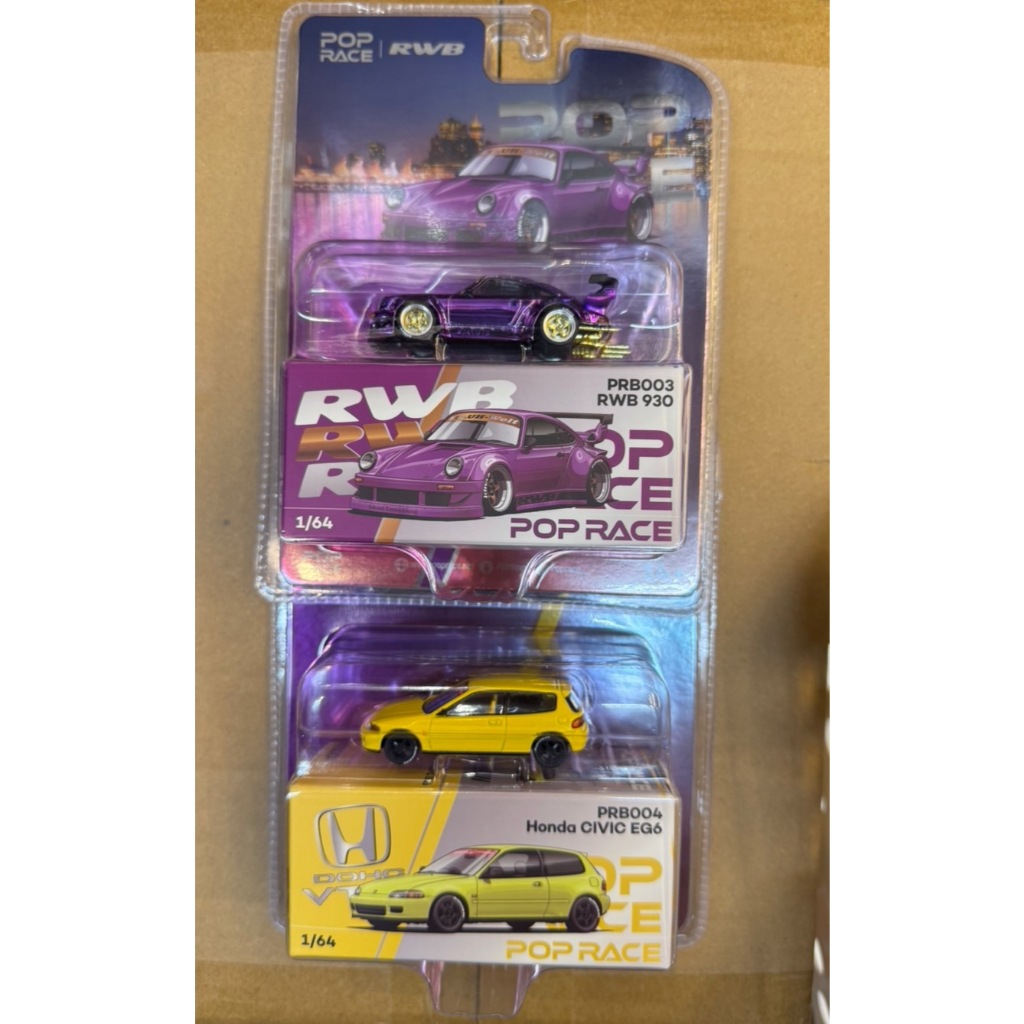 POPRACE 1/64 (PRB003/ PRB004) RWB 930 Purple Chrome / Honda Civic EG6 ...