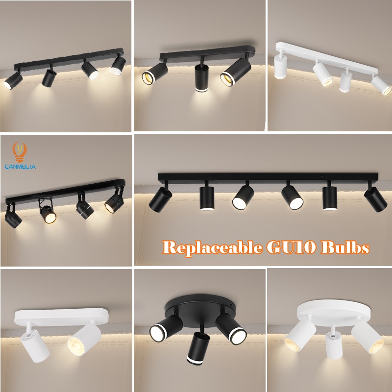 Replaceable Gu10 Bulb Lampu Spotlight Led Track Light Ceiling Lights ...