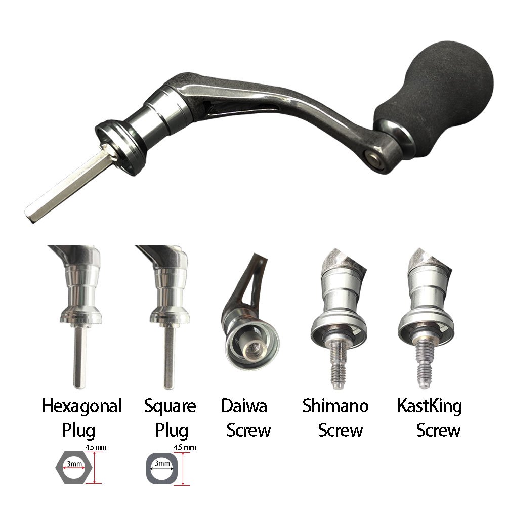 Spinning Fishing Reel Replacement Handle Strong Carbon Power Handle EVA ...