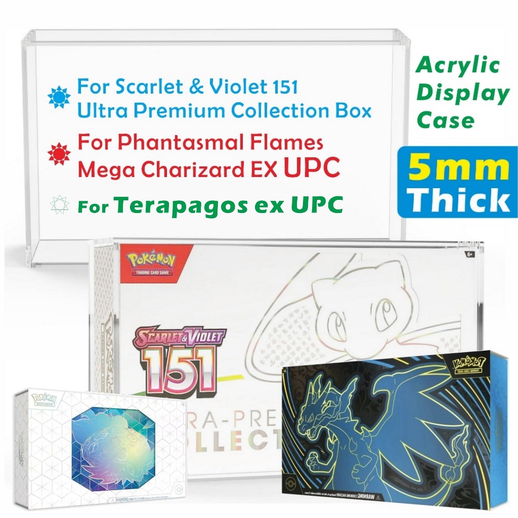 5mm Mega Charizard EX UPC Acrylic Magnetic Display Case For Mega ...