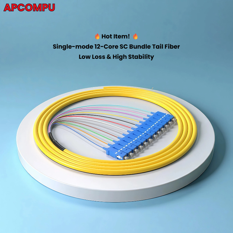 1.5m 12 multicolor pigtail Single-mode SC UPC/APC Fan-out Fiber Optic ...
