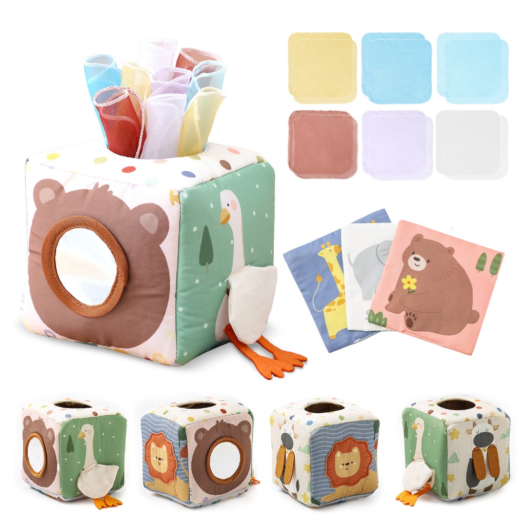 Baby Montessori Toy Magic Tissue Box Educational Learning Activity ...