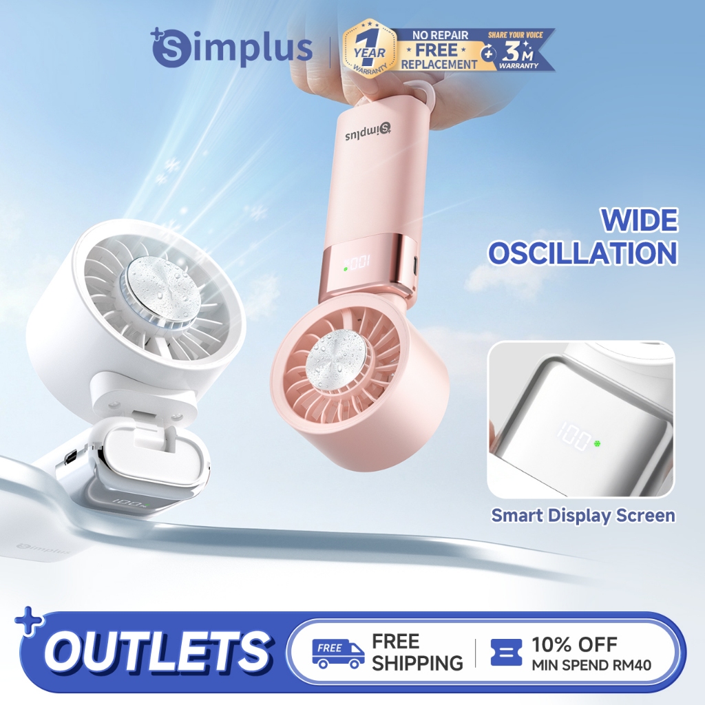 【NEW】 Simplus Cooling Fan丨100 Stepless Speed丨9m/s High Airflow丨15H Long ...