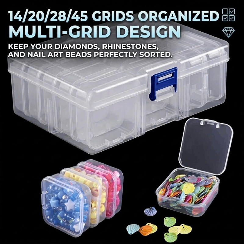 DIY Diamond Painting Embroidery Storage Box, Nail Art Jewelry ...