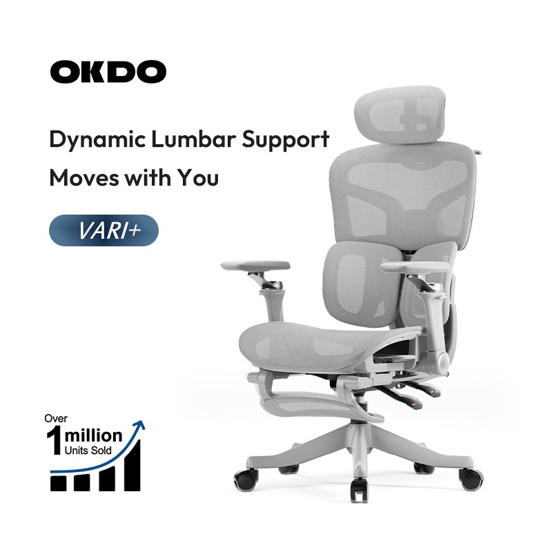 OKDO VARI Ergonomic Chair Office Computer Gaming Chair Kerusi pejabat ...