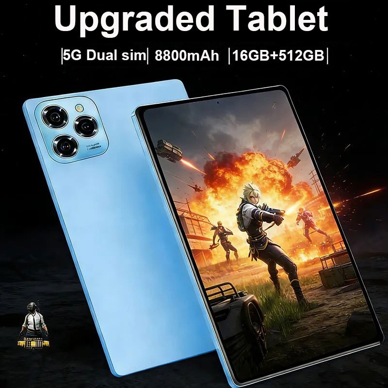 [MY Stock] 16GB+512GB Smart Tablet 5G Dual SIM card Android tablet 10.8 Inch 8800mAh Learning pad for Studying work