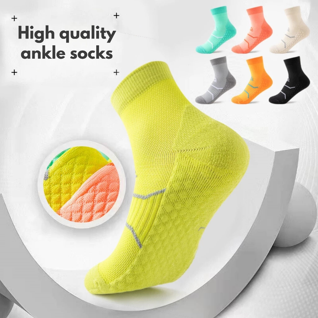 Professional Marathon Running Fitness Short Socks Women Men Sweat ...