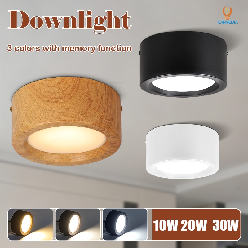 Tri-color Downlight Surface Led Ceiling Light 20W 30W Led Lampu Siling ...