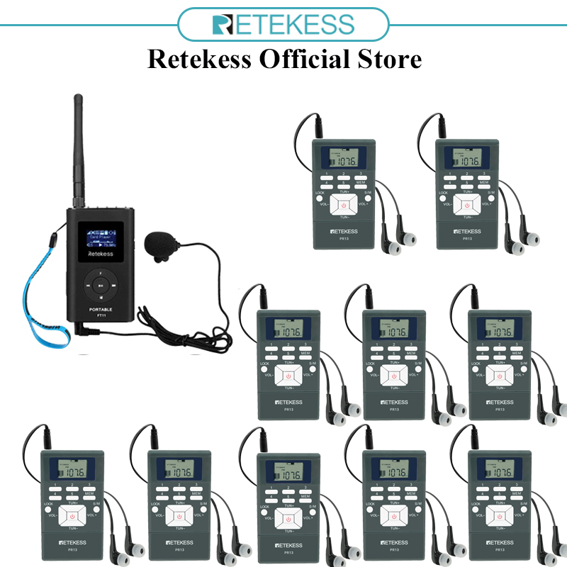 Retekess FT11 FM Transmitter and PR13 FM Radio Receiver Guiding Church ...