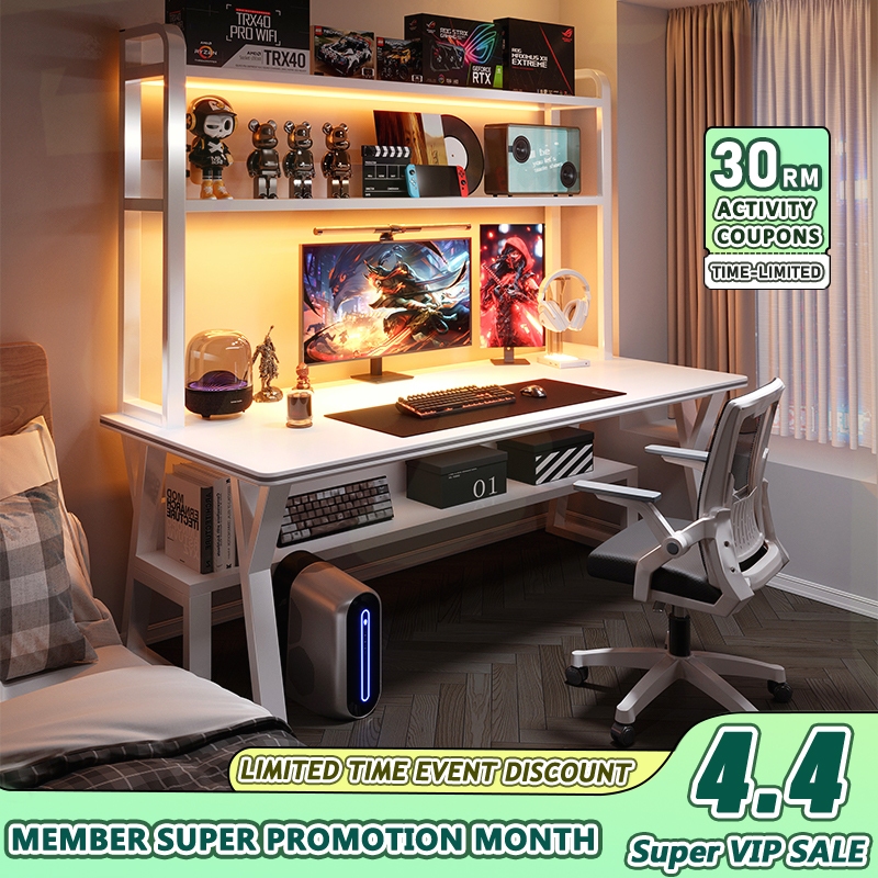 Computer table gaming table with shelving desk Writing table office ...