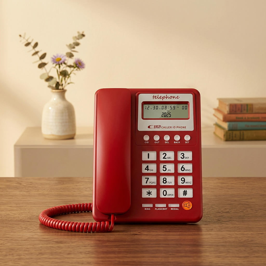 [READY STOCK] Crystal Button Office Desktop Phone with LCD Caller ID ...