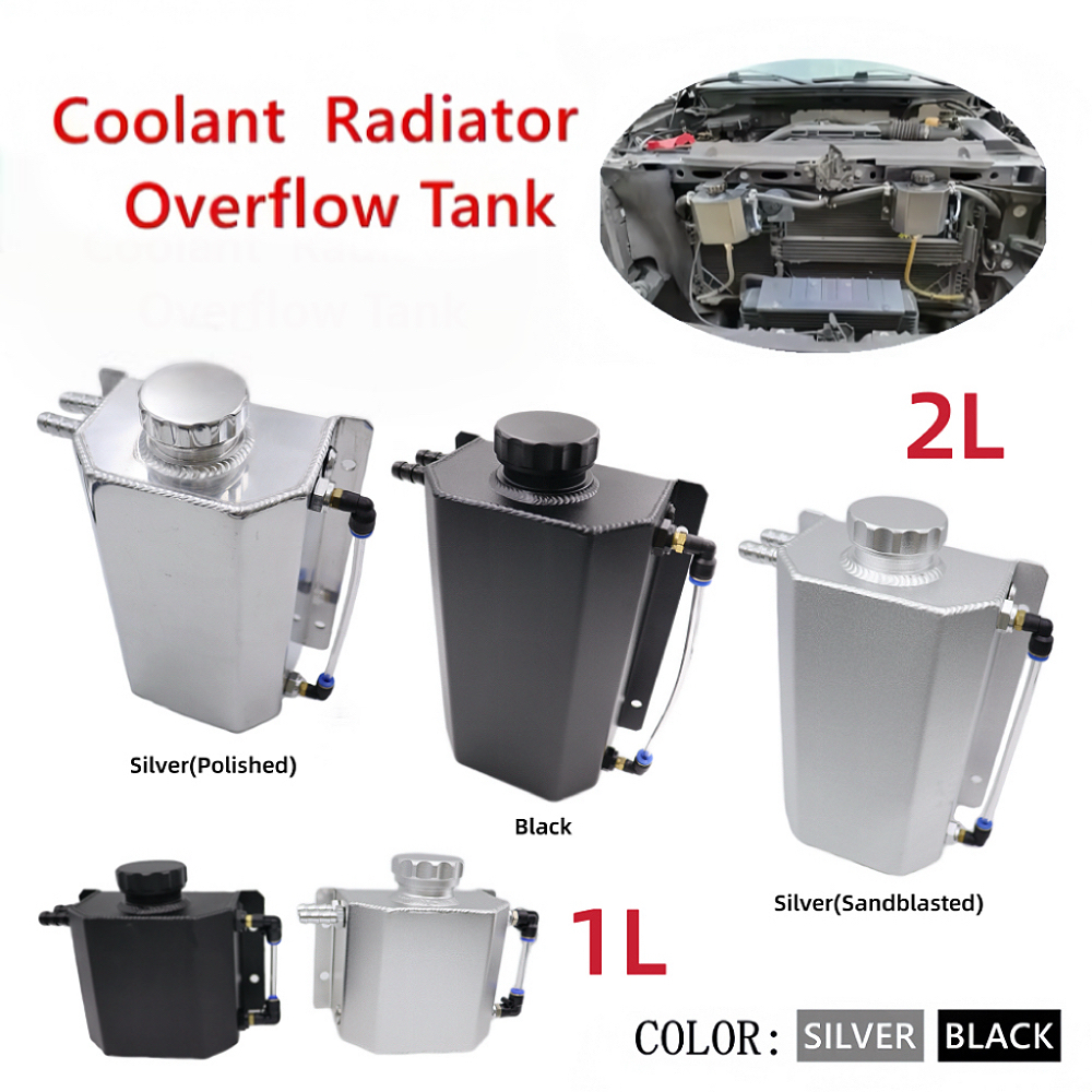 Universal 1L/2L Aluminum Oil Catch Can Reservoir Tank Engine Coolant ...